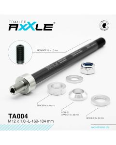 RadoxX Trailer AxXle TA004 - M12x1,0 -L- 169-184mm