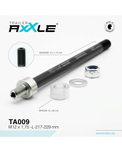 RadoxX Trailer AxXle TA009 - M12 x 1,75 -L- 217-229mm